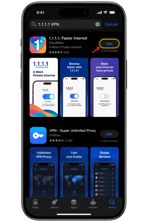 iOS VPN step 2